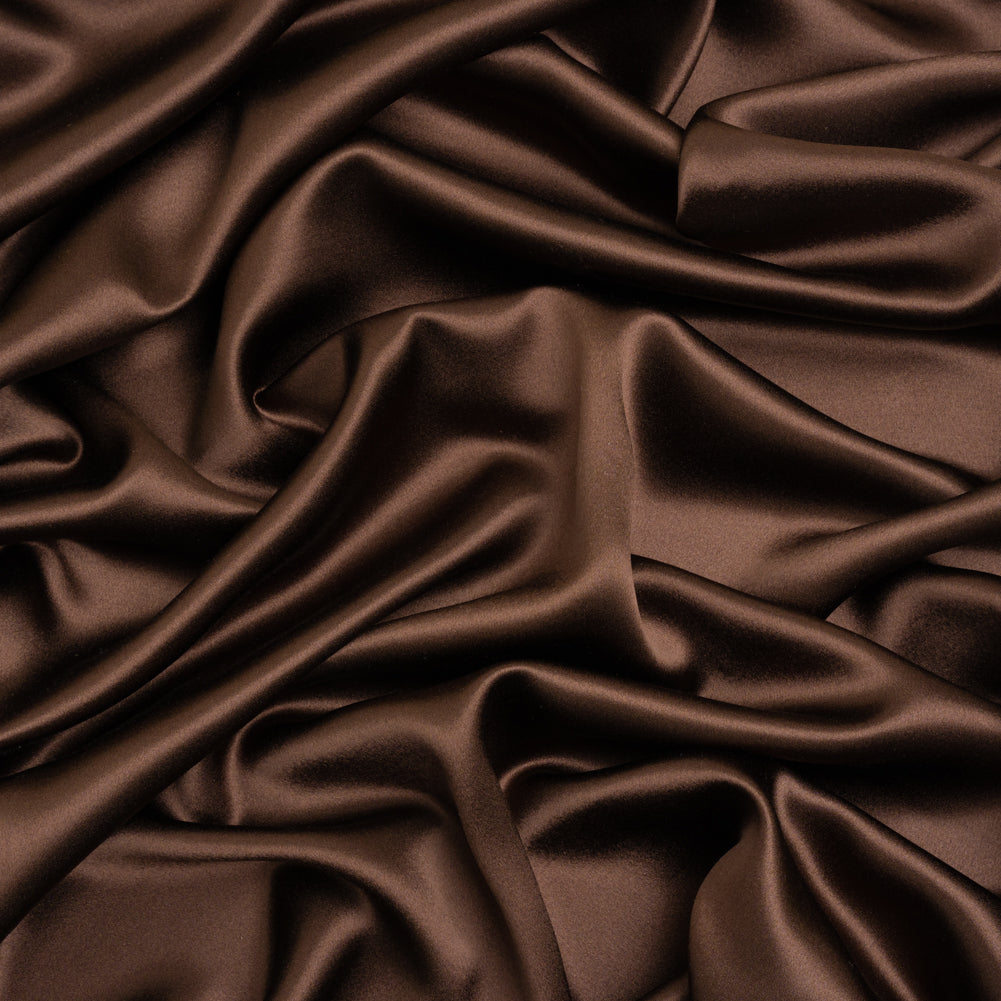 Silk Crepe Back Satin - Dark Brown - Premium Collection