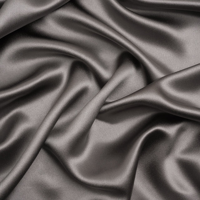 Silk Crepe Back Satin - Silver - Premium Collection