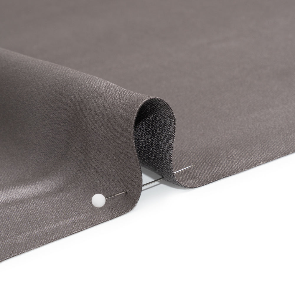 Silk Crepe Back Satin - Dark Silver - Premium Collection - Detail