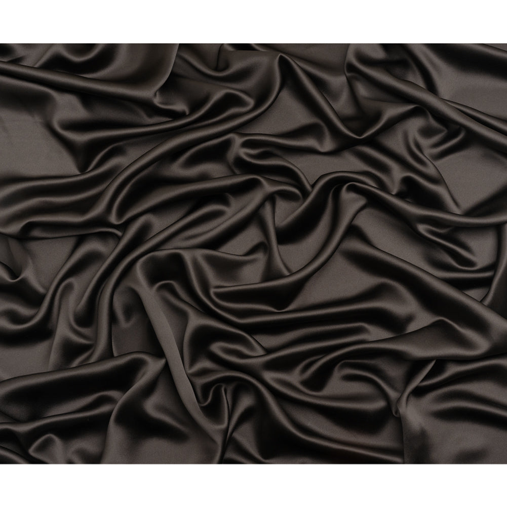 Silk Crepe Back Satin - Deep Charcoal - Premium Collection - Full
