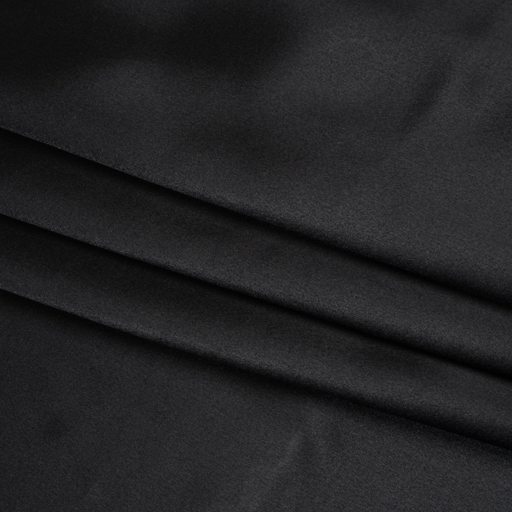 Silk Crepe Back Satin - Black - Premium Collection - Folded
