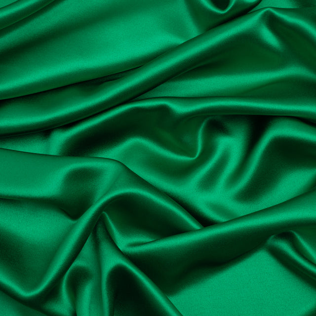 Silk Crepe Back Satin - Kelly Green - Premium Collection