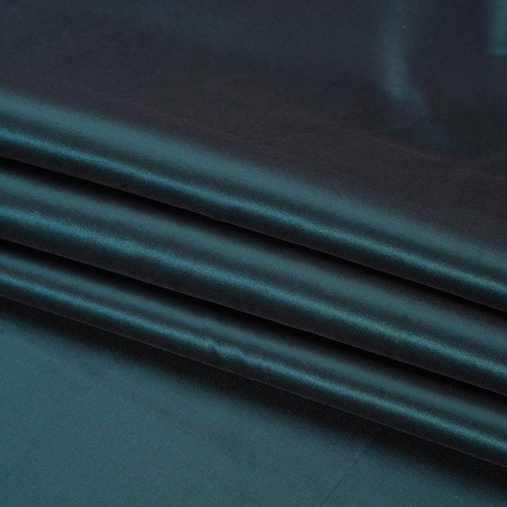 Silk Taffeta - Midnight Jade - Premium Collection - Folded