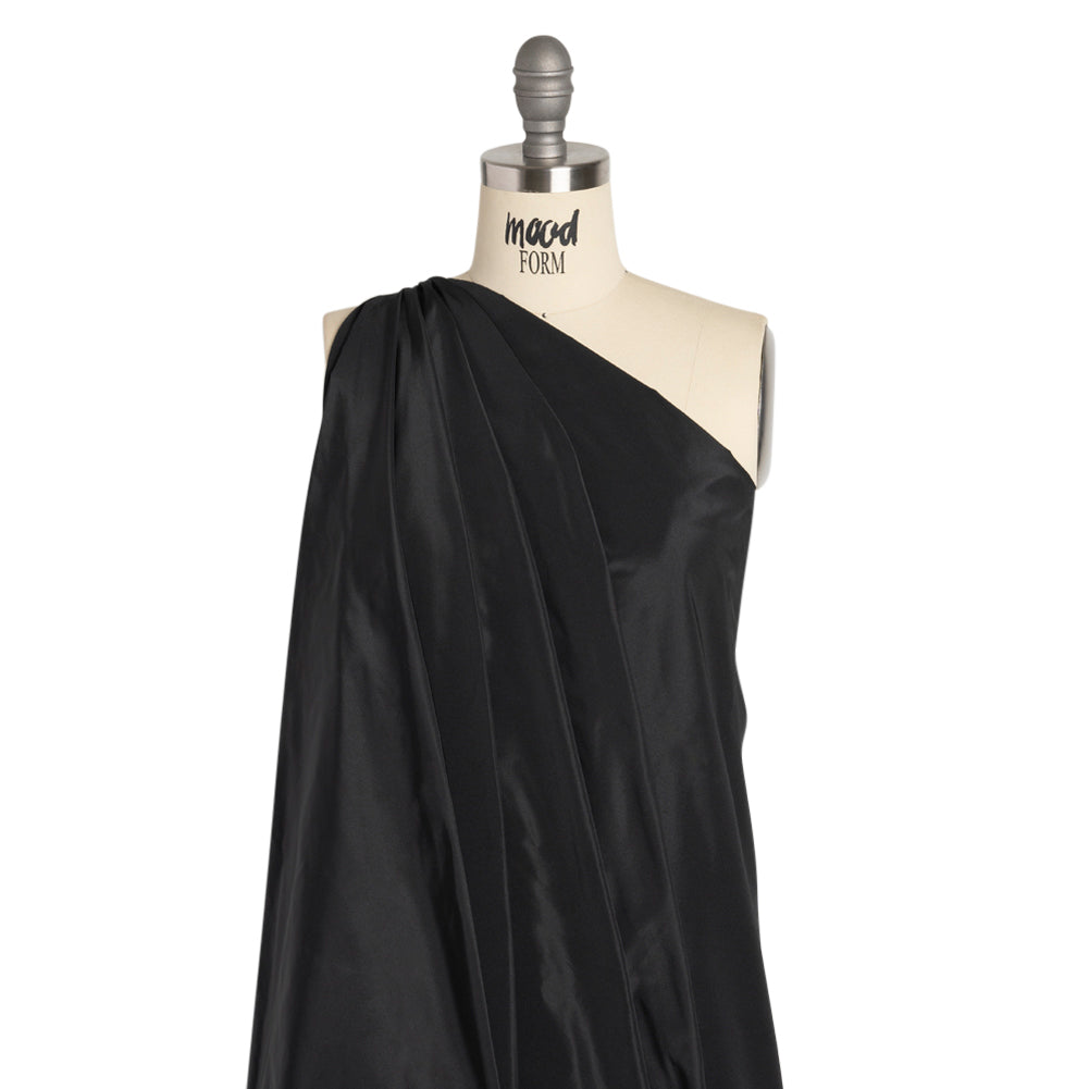 Polyester Taffeta Made in Italy - Black - Premium Collection - Drape