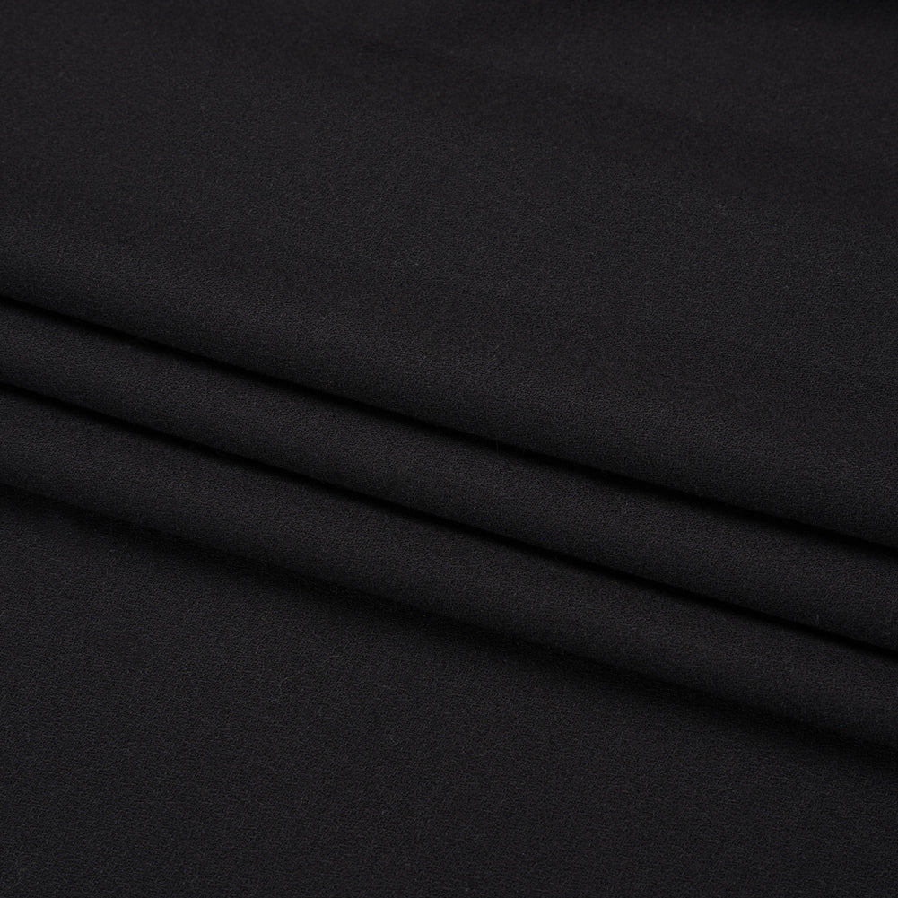 Single Wool Crepe - Black - Premium Collection - Folded