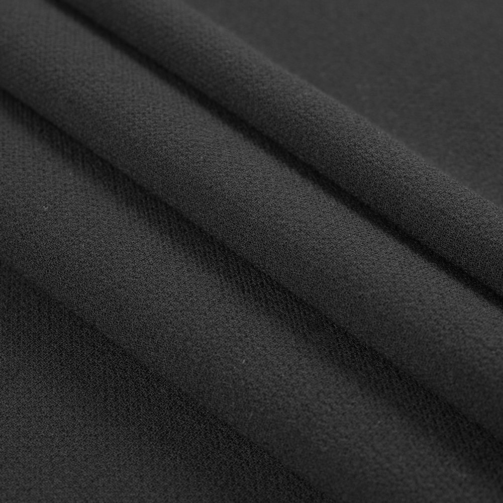 Double Wool Crepe - Black - Premium Collection - Folded