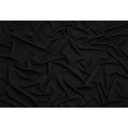 Stretch Recycled Polyester 4-Ply Crepe - Black - Premium Collection