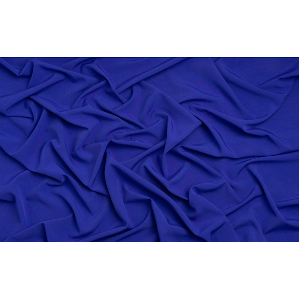 Stretch Recycled Polyester 4-Ply Crepe - Blue - Premium Collection - Full