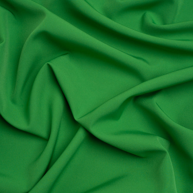 Stretch Recycled Polyester 4-Ply Crepe - Green - Premium Collection