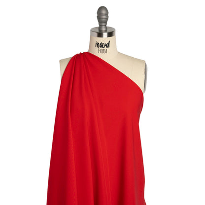 Stretch Recycled Polyester 4-Ply Crepe - Light Red - Premium Collection Drape