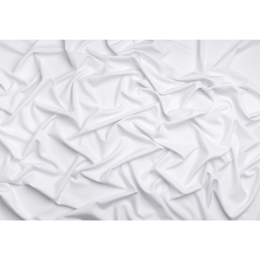Stretch Recycled Polyester 4-Ply Crepe - White - Premium Collection - Full