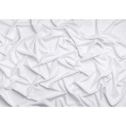 Stretch Recycled Polyester 4-Ply Crepe - White - Premium Collection