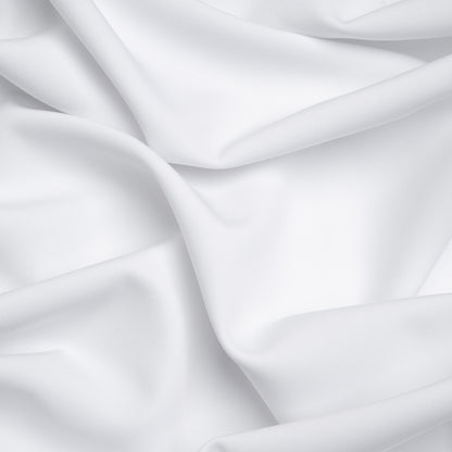 Stretch Recycled Polyester 4-Ply Crepe - White - Premium Collection