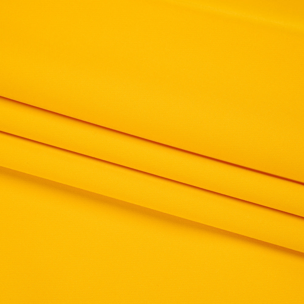 Stretch Recycled Polyester 4-Ply Crepe - Yellow - Premium Collection - Folded