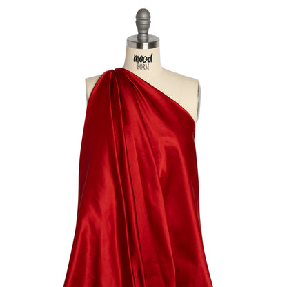 Silk Duchesse Satin - Roja Red - Premium Collection Detail
