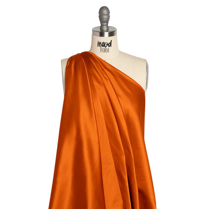 Silk Duchesse Satin - Burnt Orange - Premium Collection