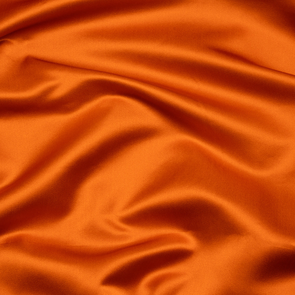 Silk Duchesse Satin - Burnt Orange - Premium Collection