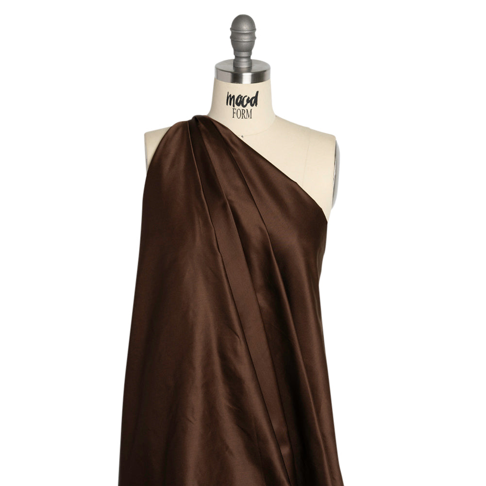 Silk Duchesse Satin - Chocolate - Premium Collection - Drape