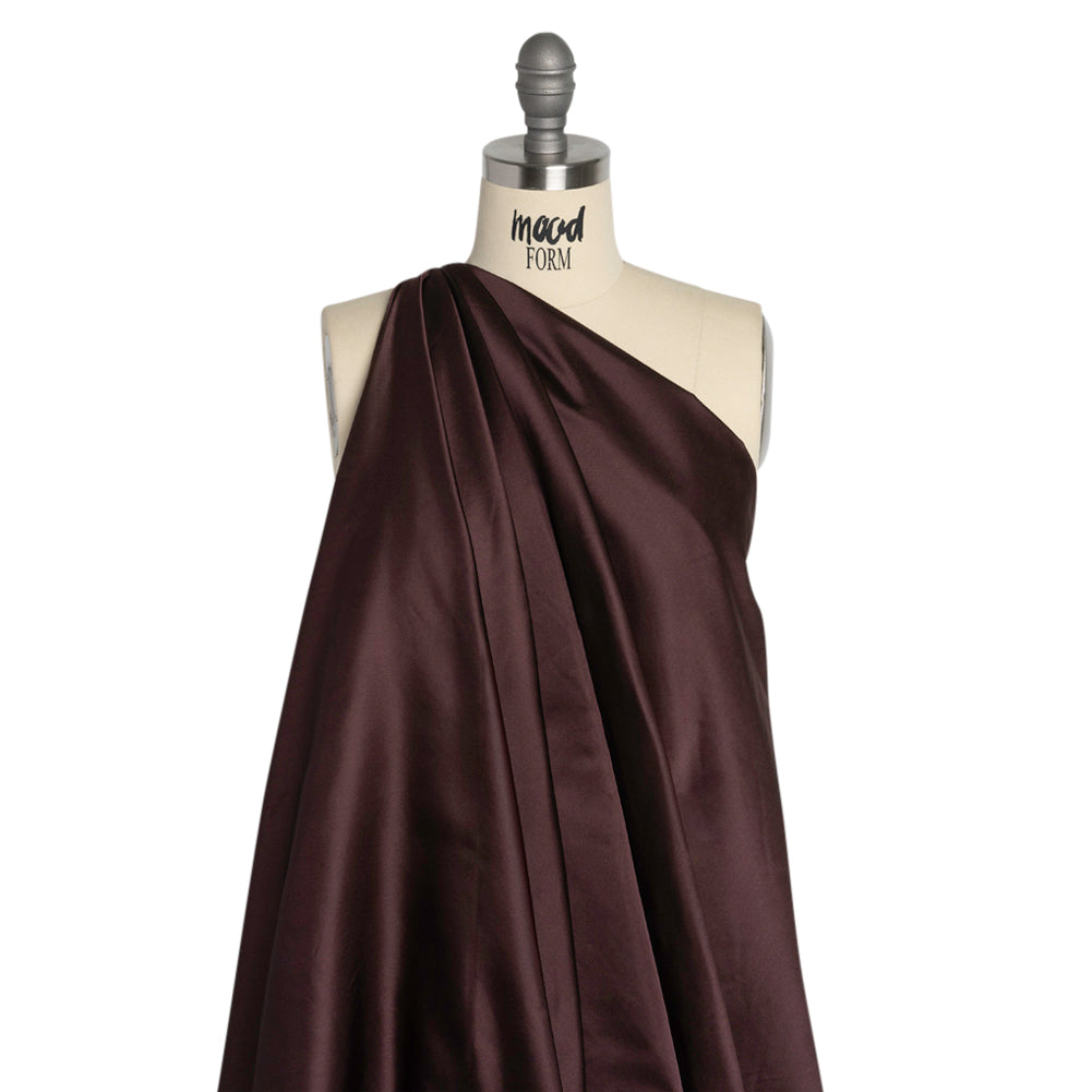 Silk Duchesse Satin - Dark Aubergine - Premium Collection - Drape