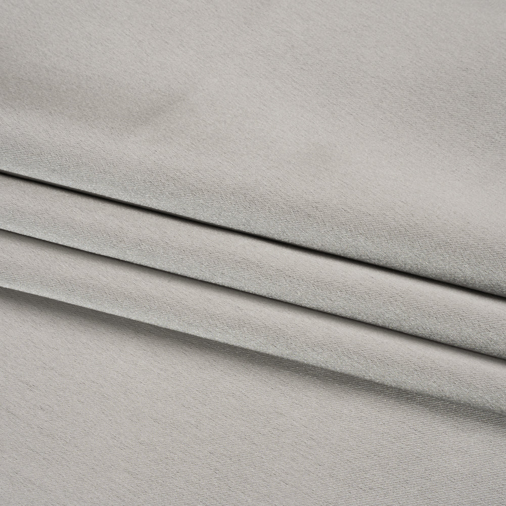 Stretch Satin Made in Italy - Silver with Black Backing - Premium Collection - Folded