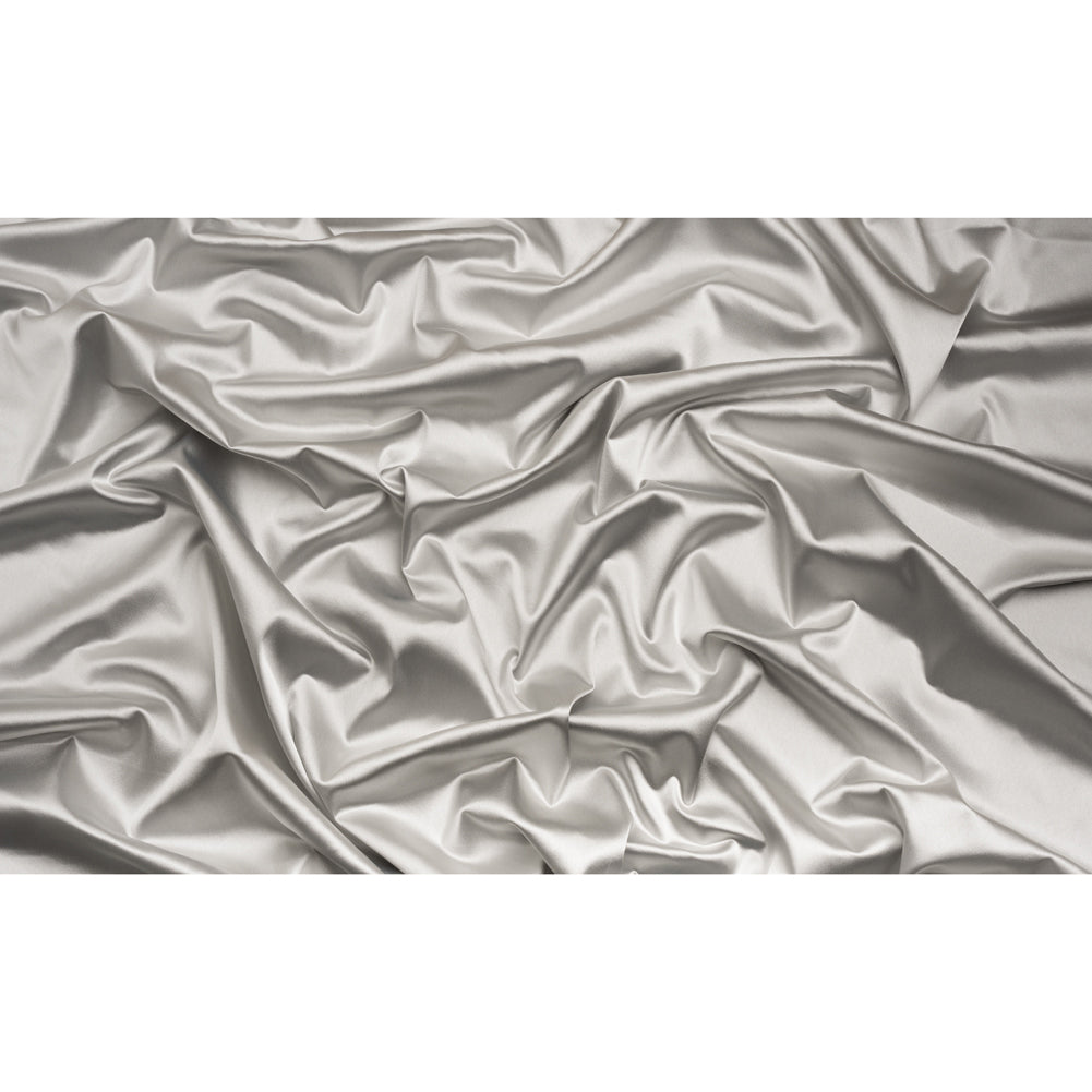 Stretch Satin Made in Italy - Silver with Black Backing - Premium Collection - Full