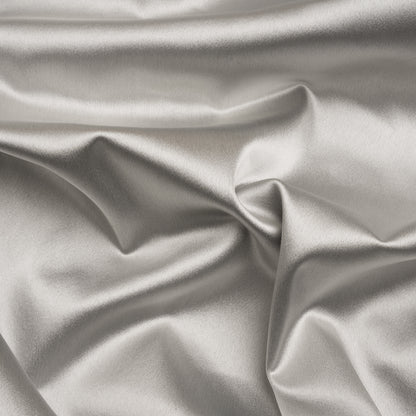 Stretch Satin Made in Italy - Silver with Black Backing - Premium Collection