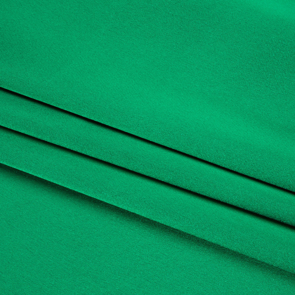 Stretch Satin Made in Italy - Kelly Green with Black Backing - Premium Collection - Folded