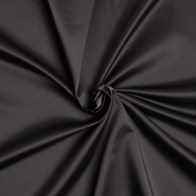 Stretch Satin Made in Italy - Black - Premium Collection
