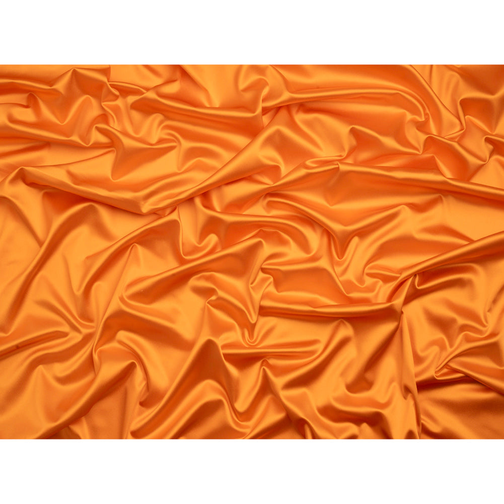 Stretch Satin Made in Italy - Orange with Peach Backing - Premium Collection - Full