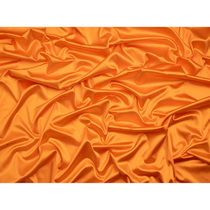Stretch Satin Made in Italy - Orange with Peach Backing - Premium Collection