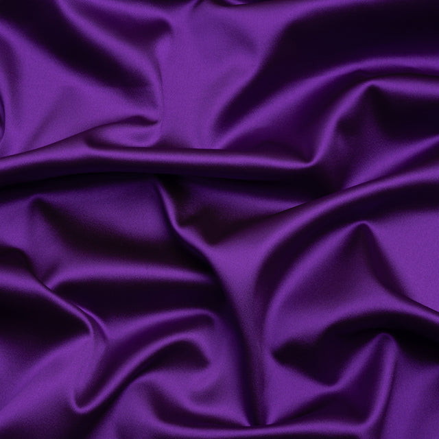 Stretch Satin Made in Italy - Purple with Black Backing - Premium Collection