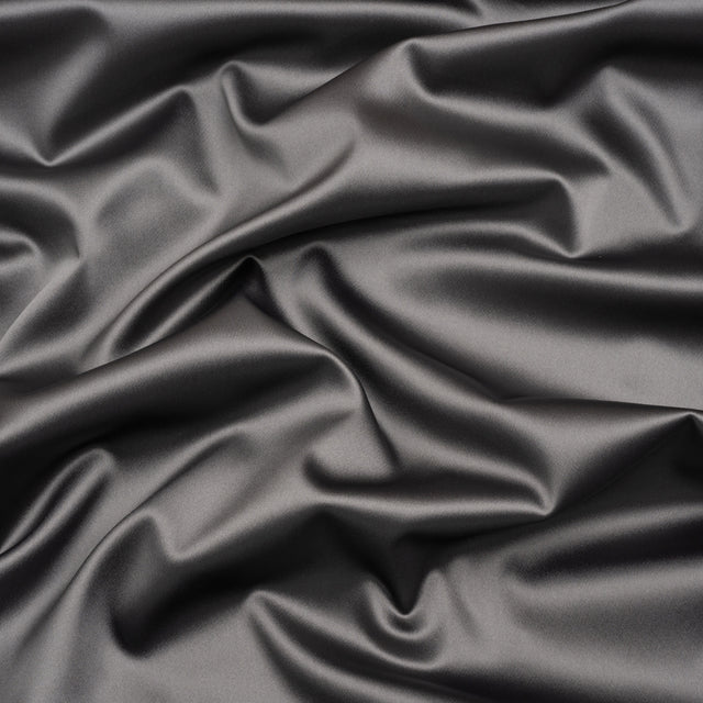Stretch Satin Made in Italy - Gray with Black Backing - Premium Collection