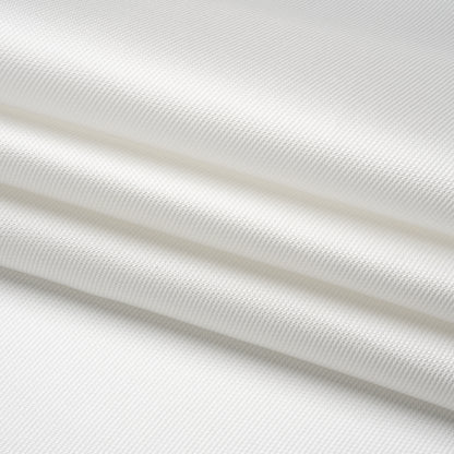 Polyester and Silk Mikado Pique Made in Italy - White Alyssum - Premium Collection