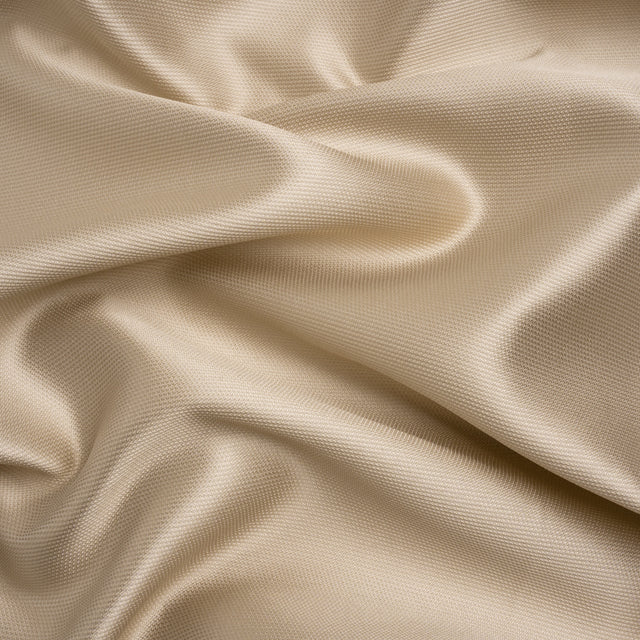 Polyester and Silk Mikado Pique Made in Italy - Doeskin - Premium Collection