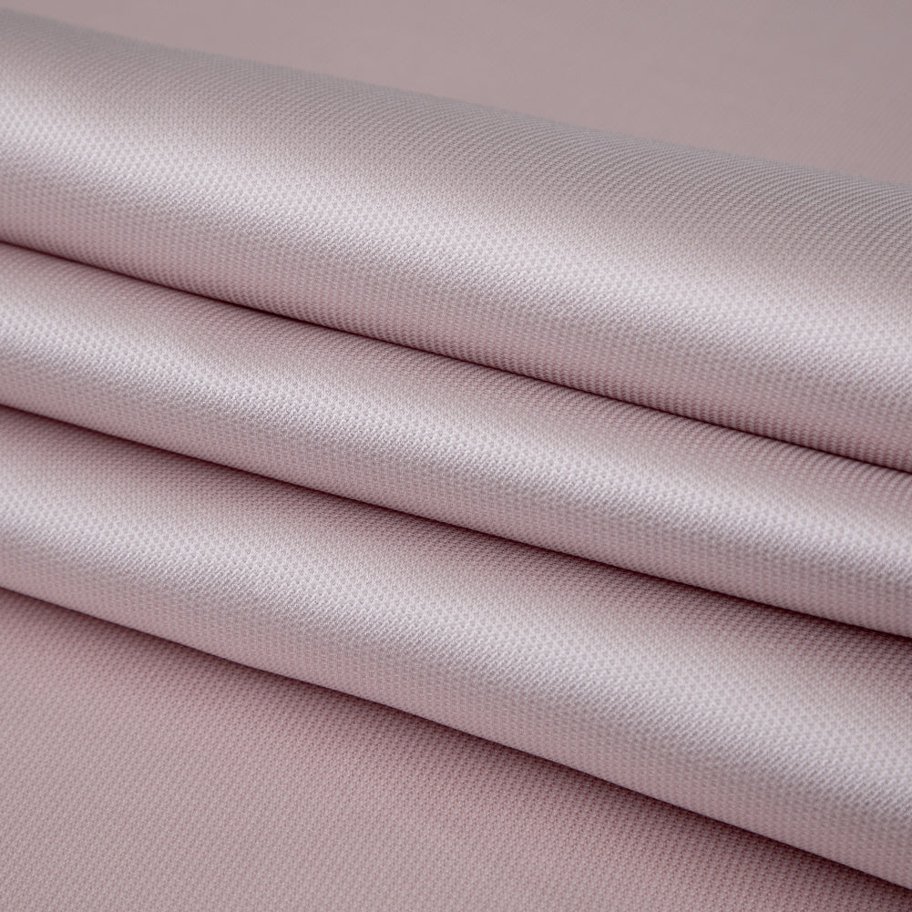 Polyester and Silk Mikado Pique Made in Italy - Rose Smoke - Premium Collection - Folded