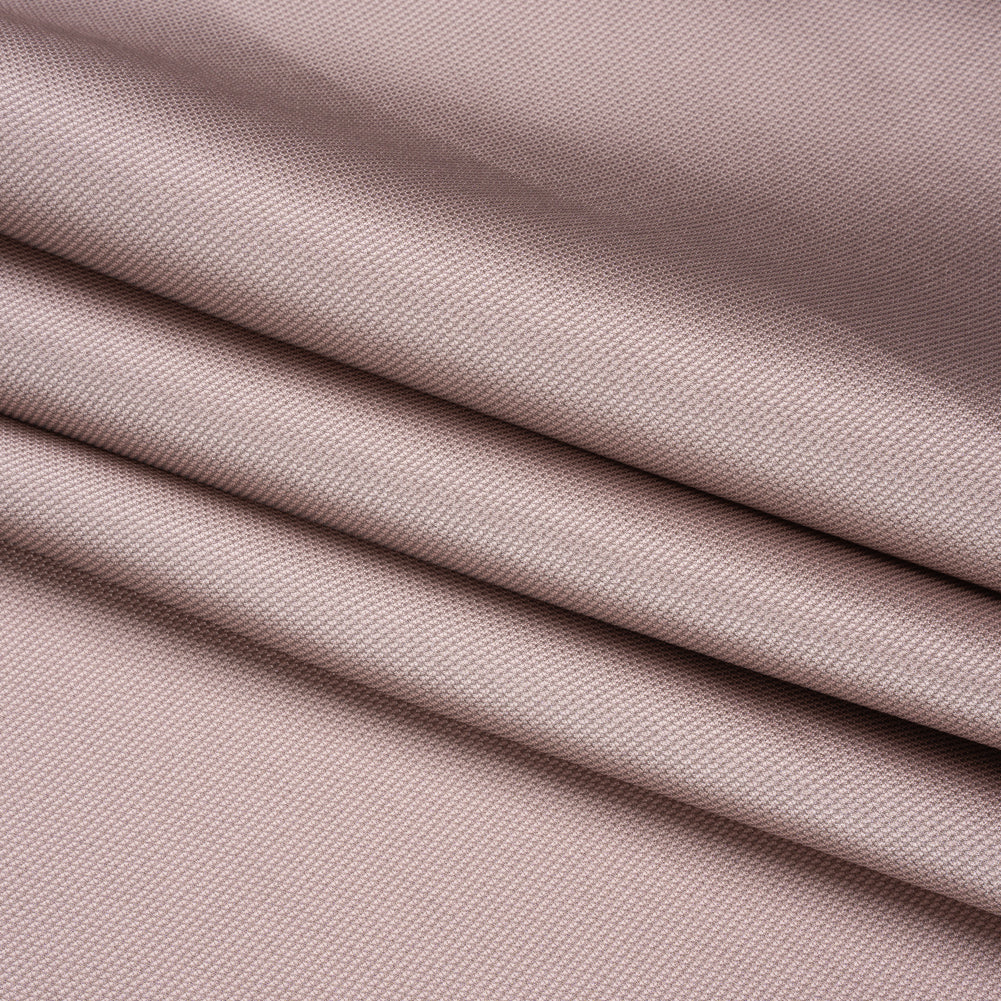 Polyester and Silk Mikado Pique Made in Italy - Deauville Mauve - Premium Collection - Folded