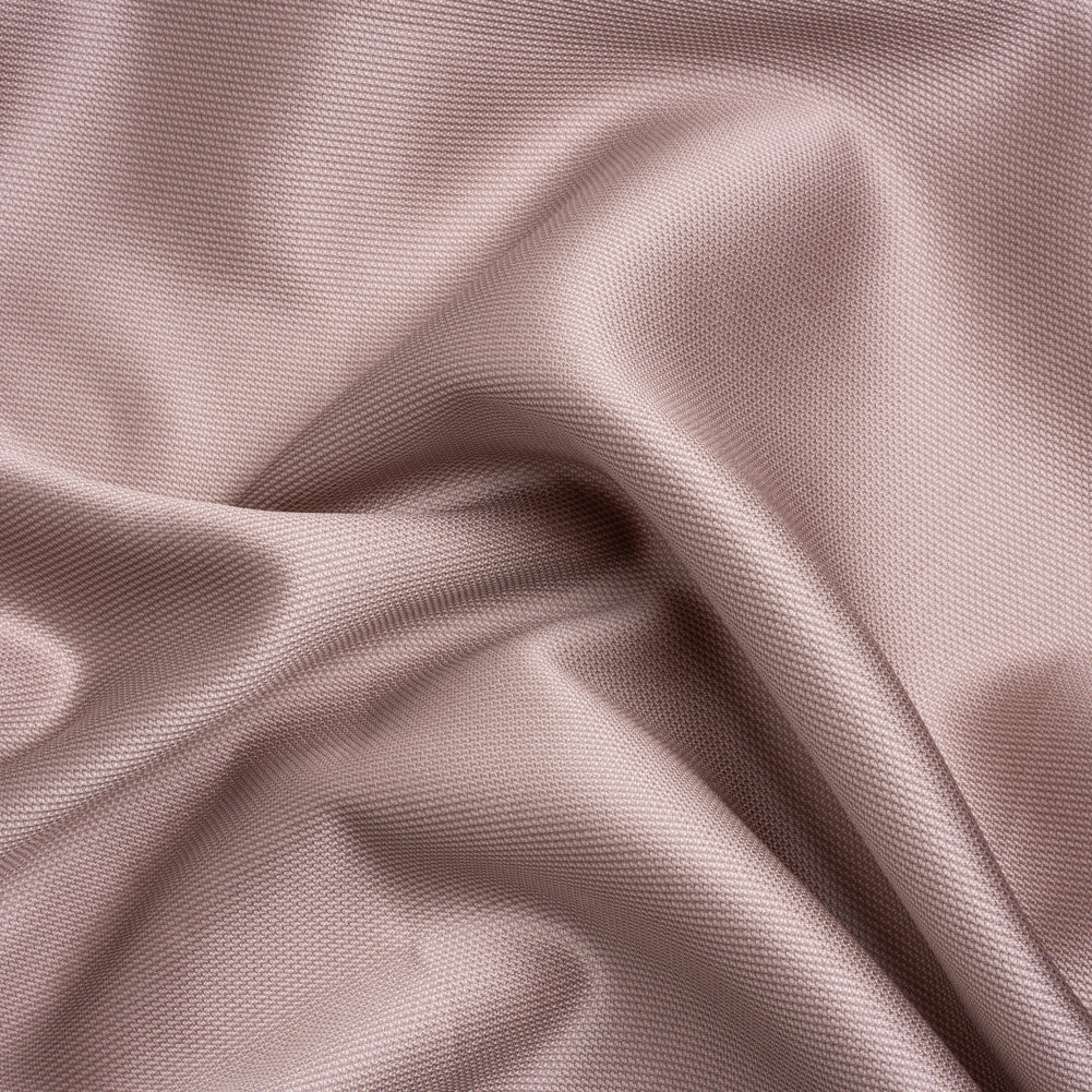 Polyester and Silk Mikado Pique Made in Italy - Deauville Mauve - Premium Collection
