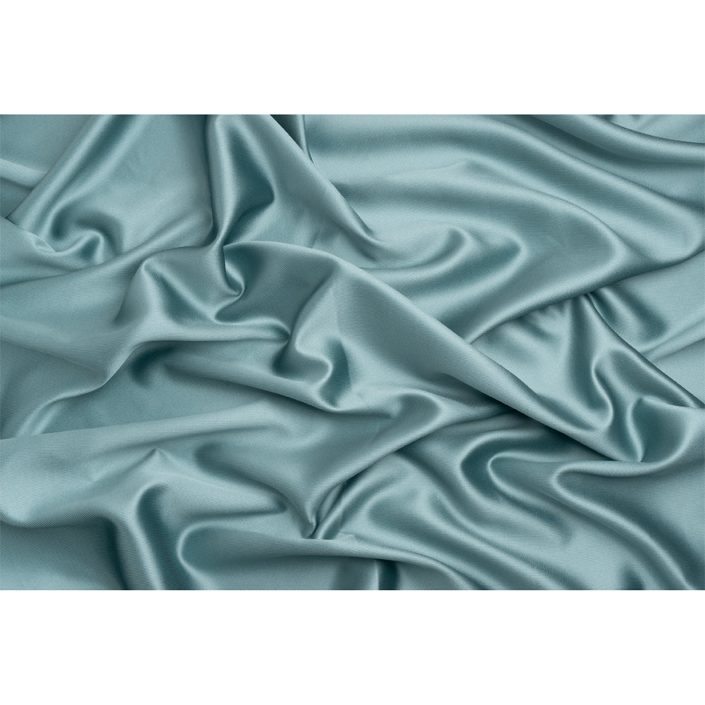 Polyester and Silk Mikado Pique Made in Italy - Cameo Blue - Premium Collection - Full