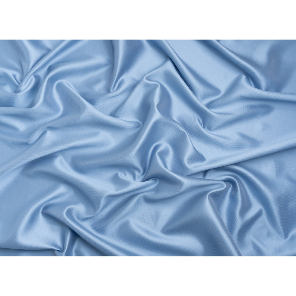 Polyester and Silk Mikado Pique Made in Italy - Placid Blue - Premium Collection - Full