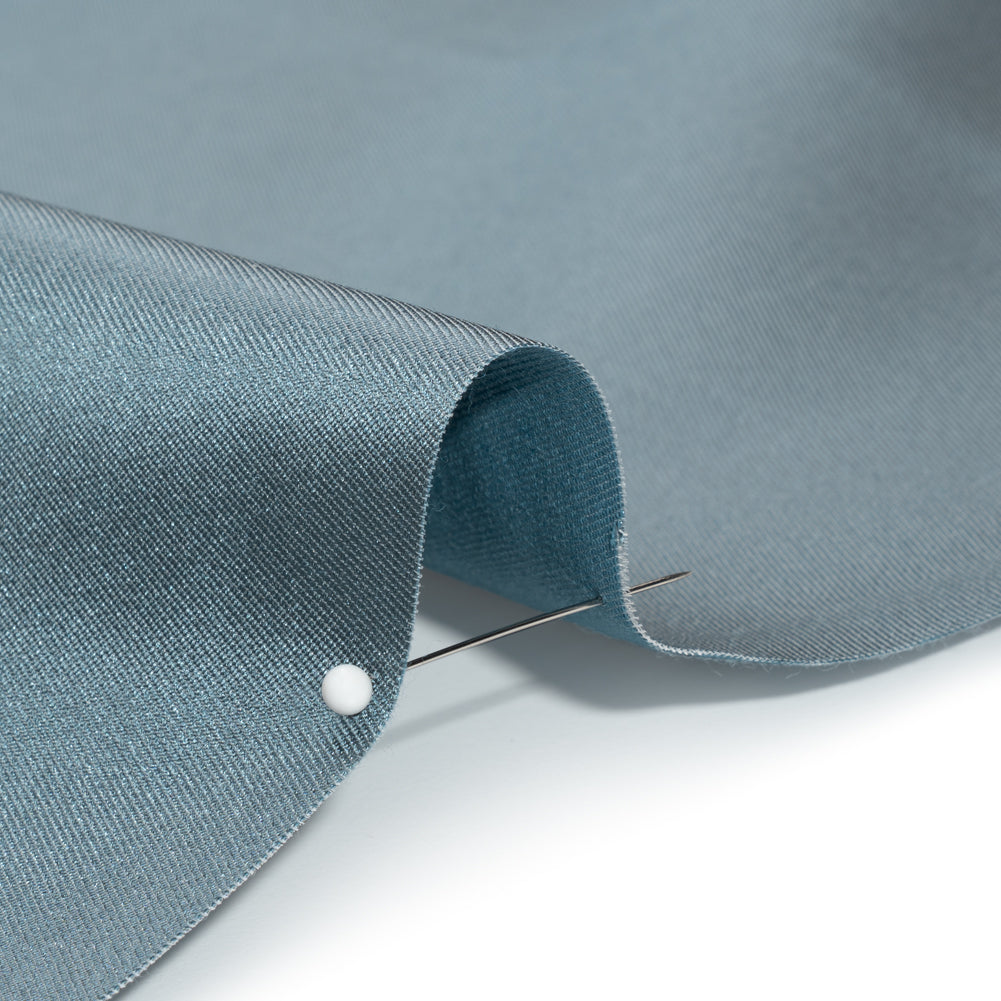 Silk Wool Twill - Blue Shadow - Premium Collection Detail