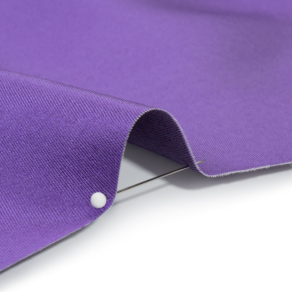 Silk Wool Twill - Purple Opulence - Premium Collection Detail