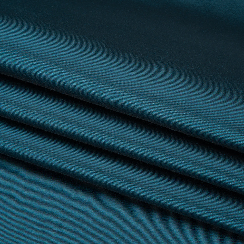 Silk Wool Twill - Mallard Blue - Premium Collection - Folded