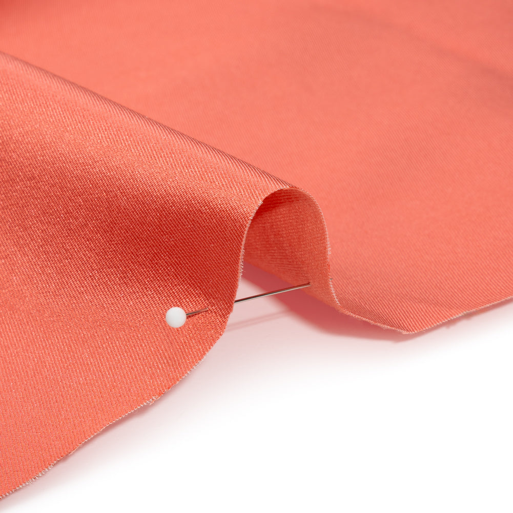 Silk Wool Twill - Georgia Peach - Premium Collection Detail