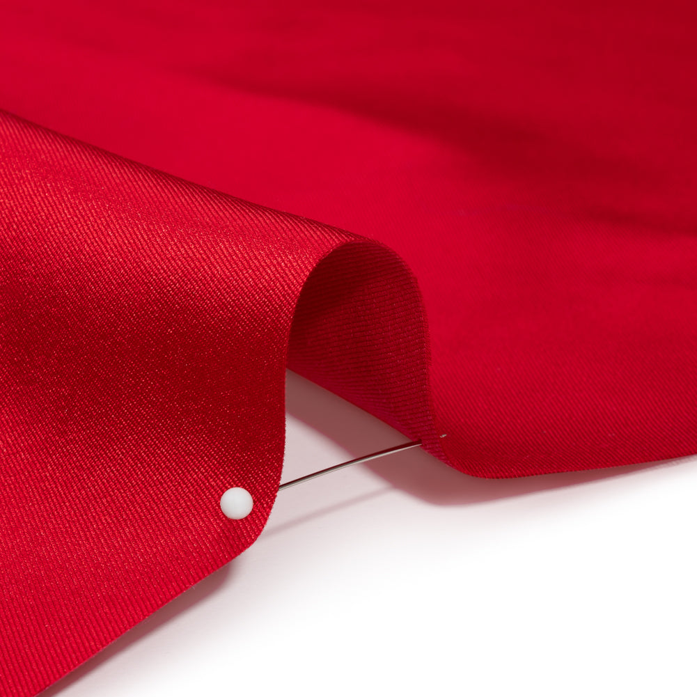 Silk Wool Twill - True Red - Premium Collection Detail