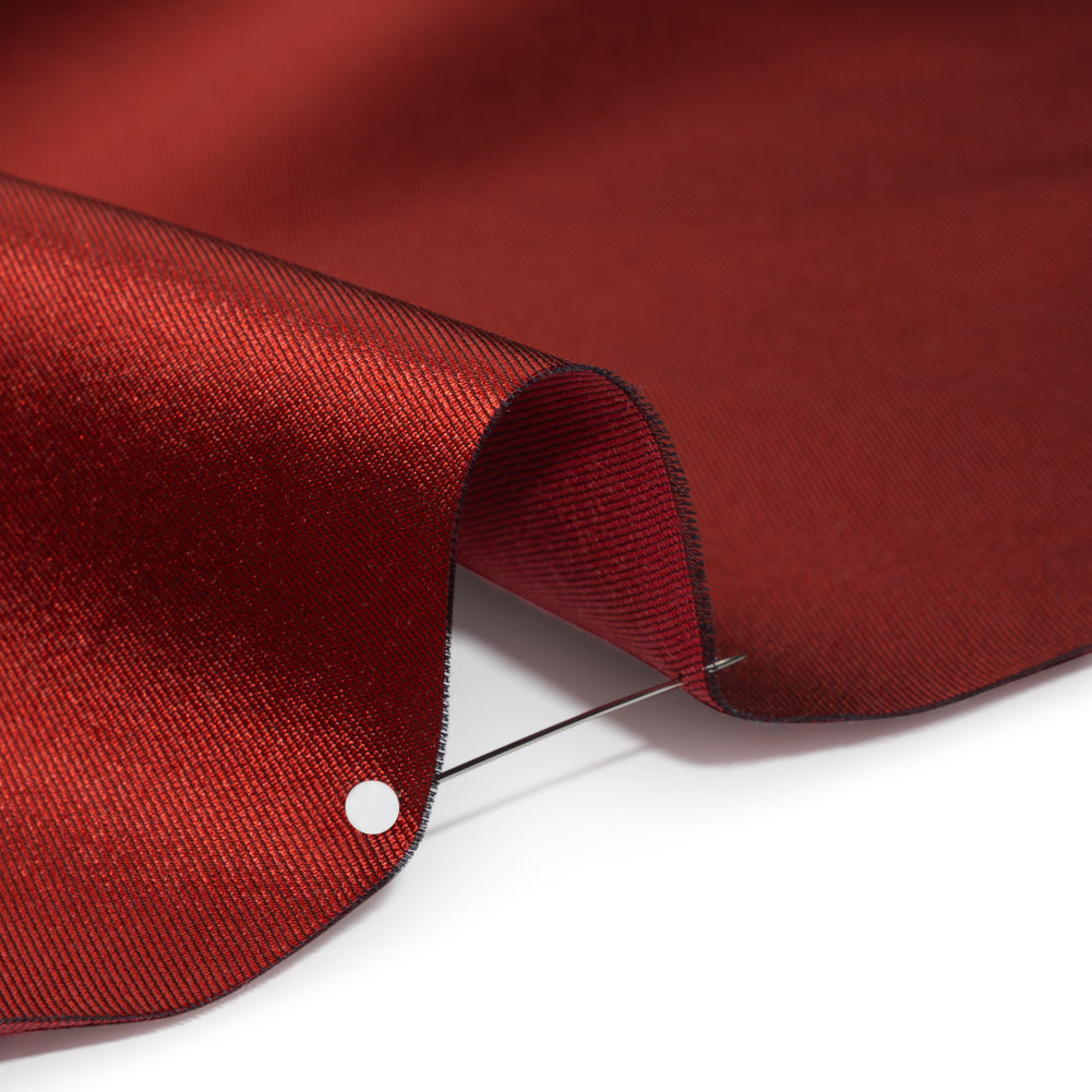 Silk Wool Twill - Aurora Red - Premium Collection Detail