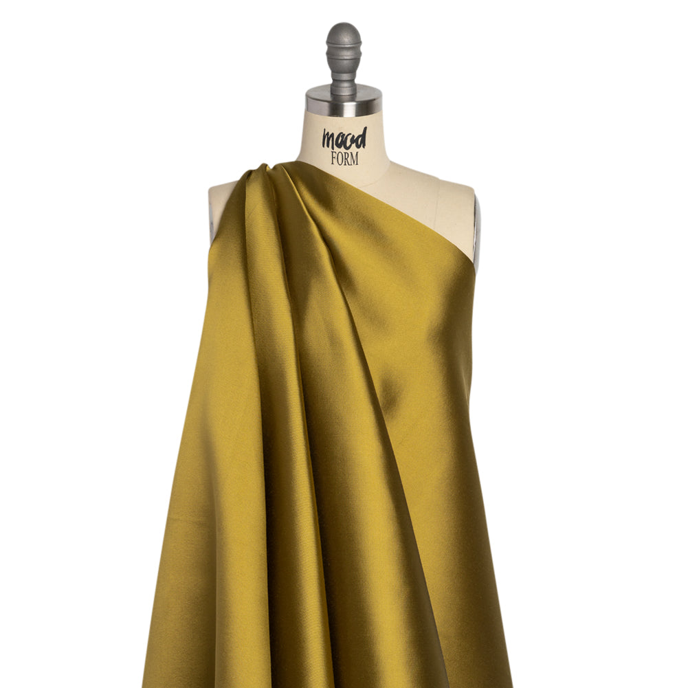 Silk Wool Twill - Golden Olive - Premium Collection Drape