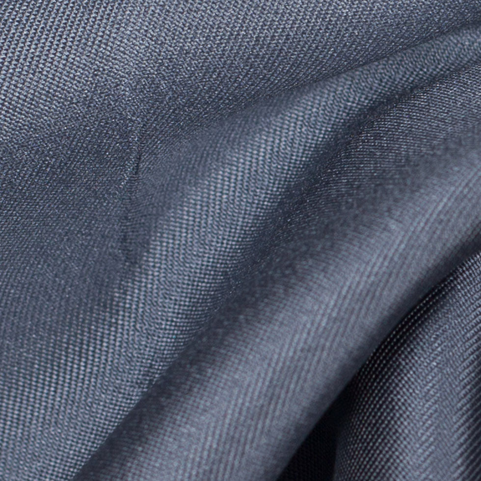 Silk Wool Twill - Blue Gray - Premium Collection Detail