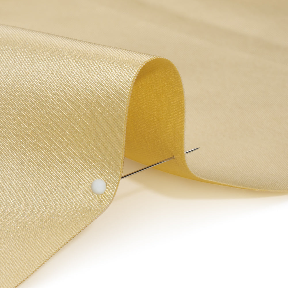 Silk Wool Twill - Vanilla Custard - Premium Collection Detail