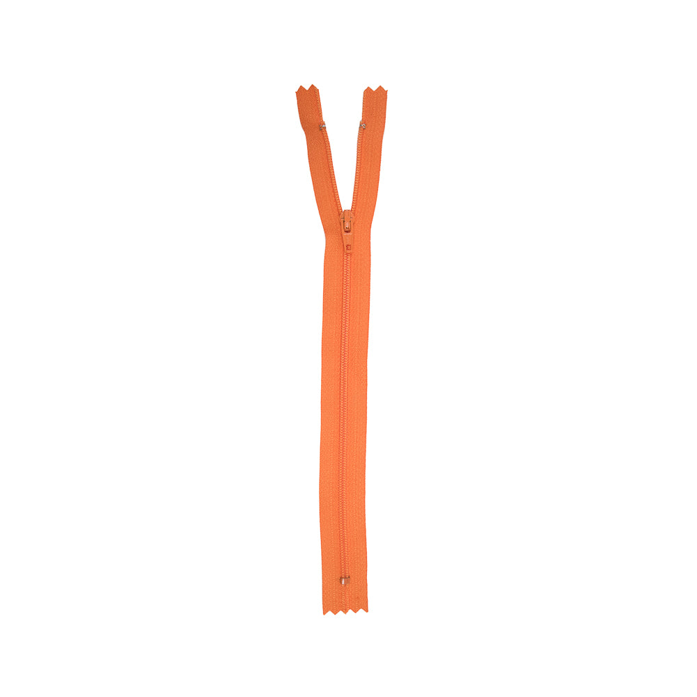 Regular Zipper 9" by YKK - 006 Medium Orange Detail