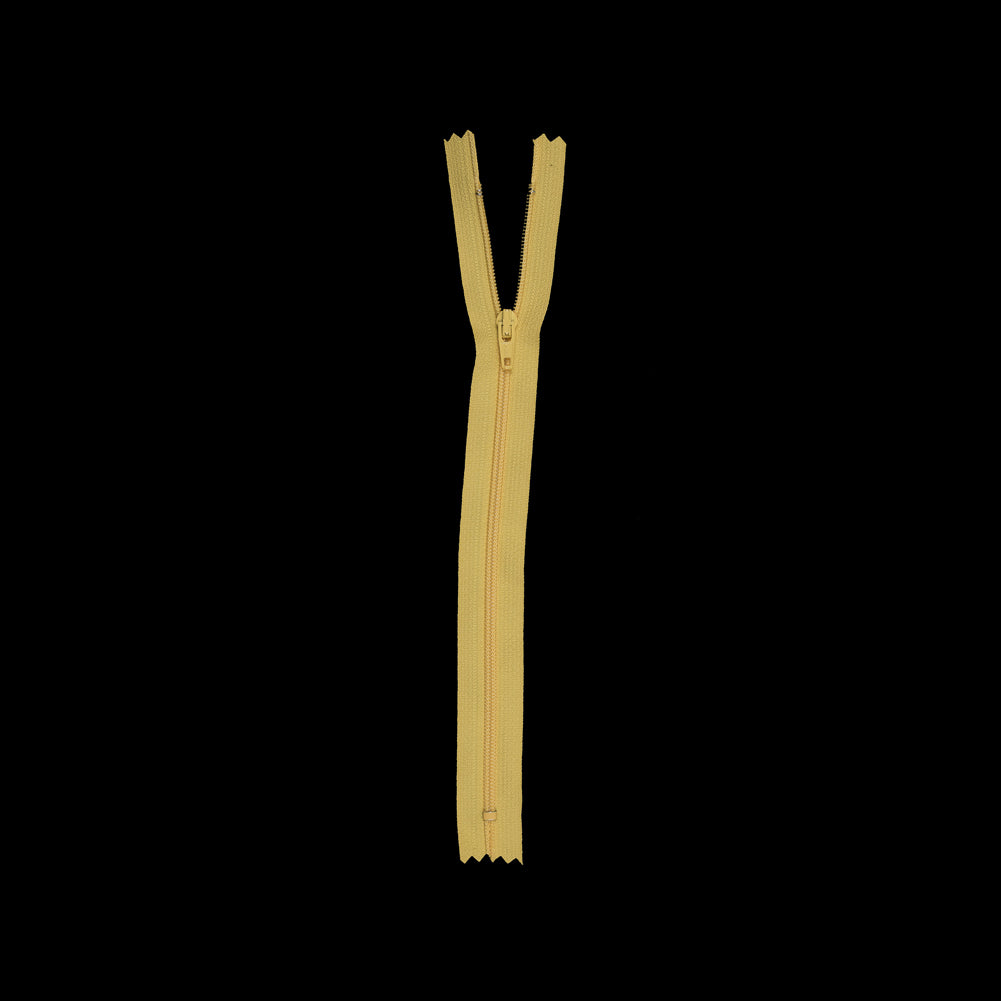Regular Zipper 9" by YKK - 116 Empire Yellow Detail